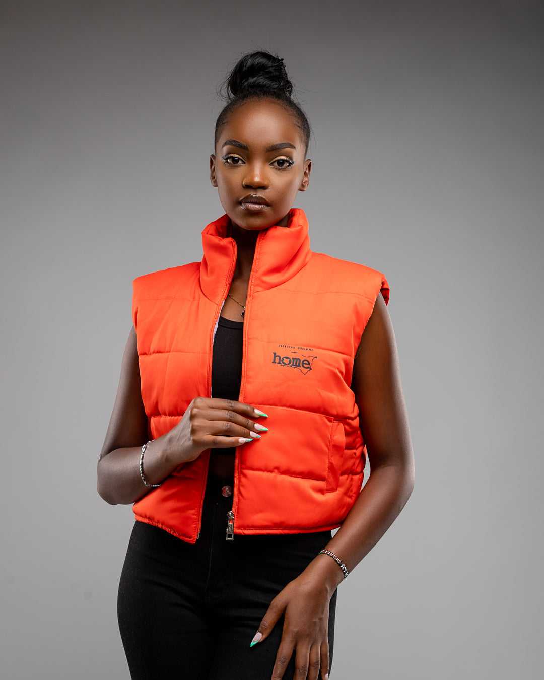 Cropped Luna Jacket - Orange