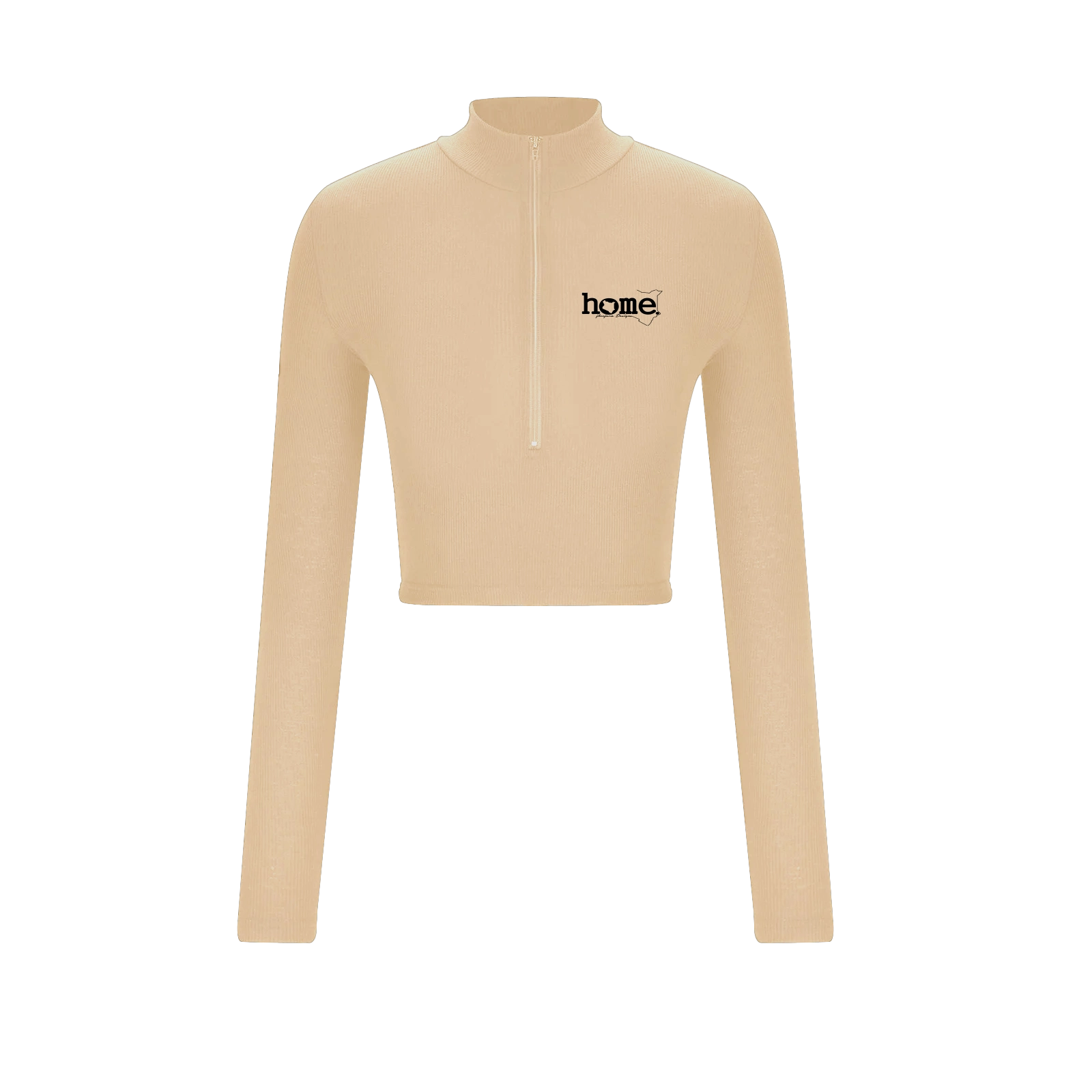 Aria Zip-Up Long Sleeved Top - Tortilla