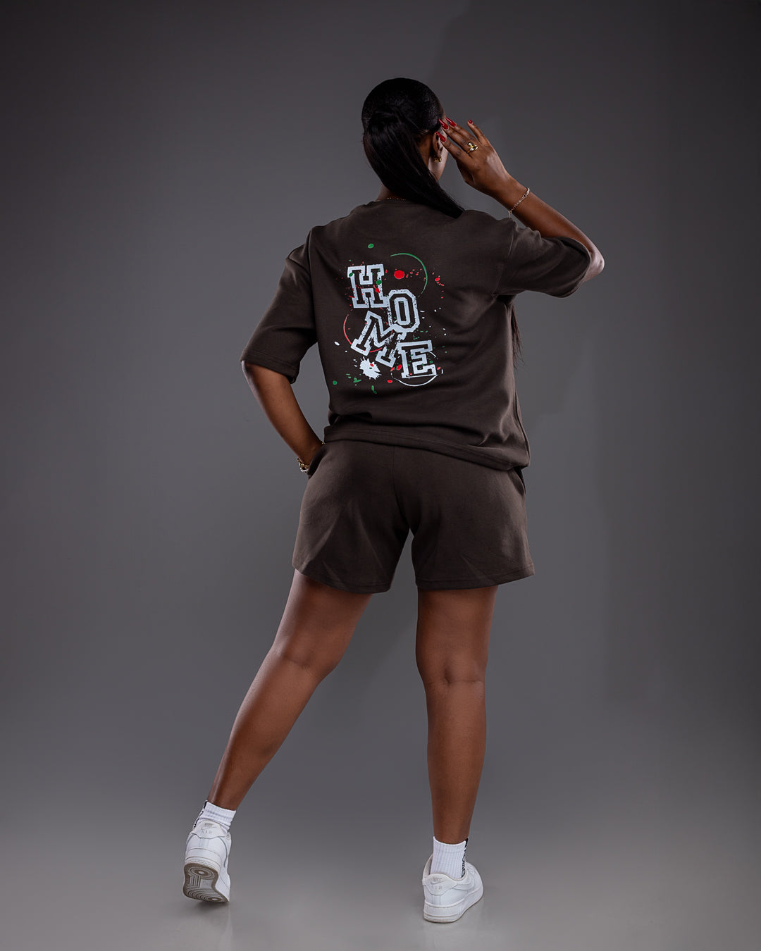 Serene Drop Shoulder Tee - Espresso