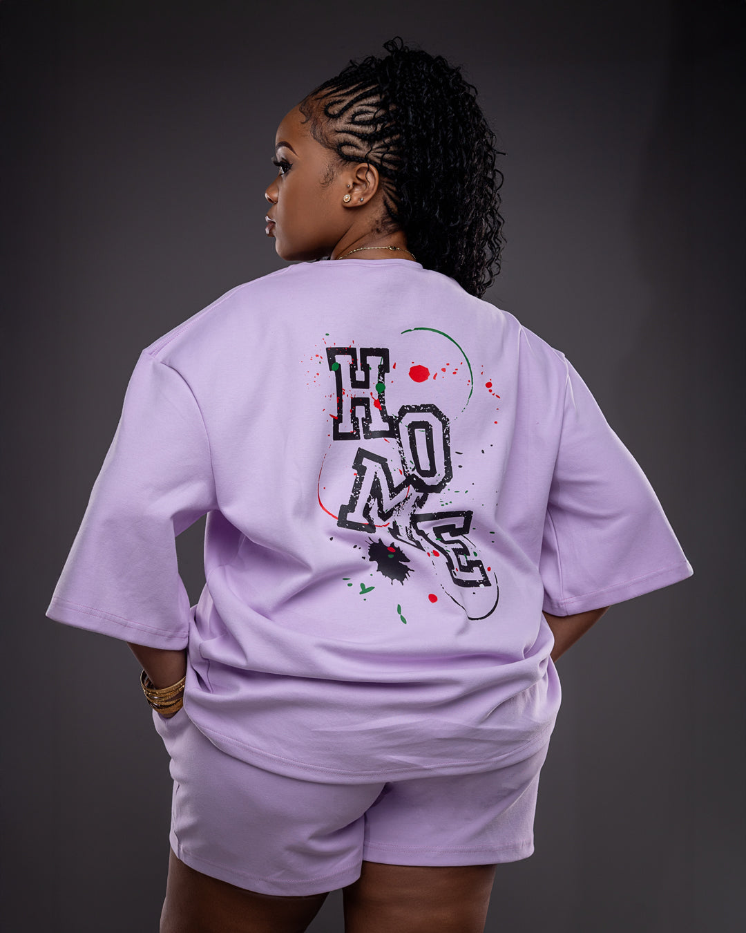 Serene Drop Shoulder Tee - Lilac