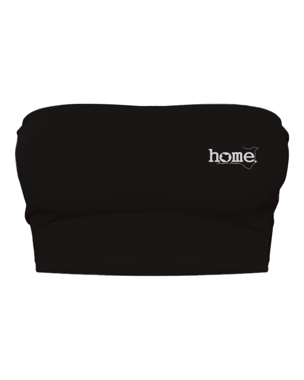 RIBBED BANDEAU - BLACK