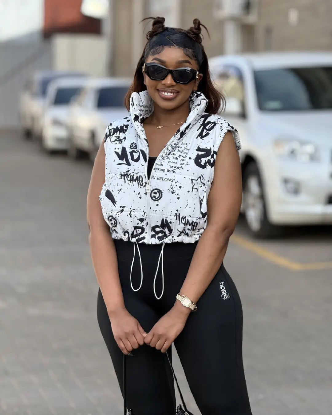 Ink Riot Cropped Luna Jacket - White