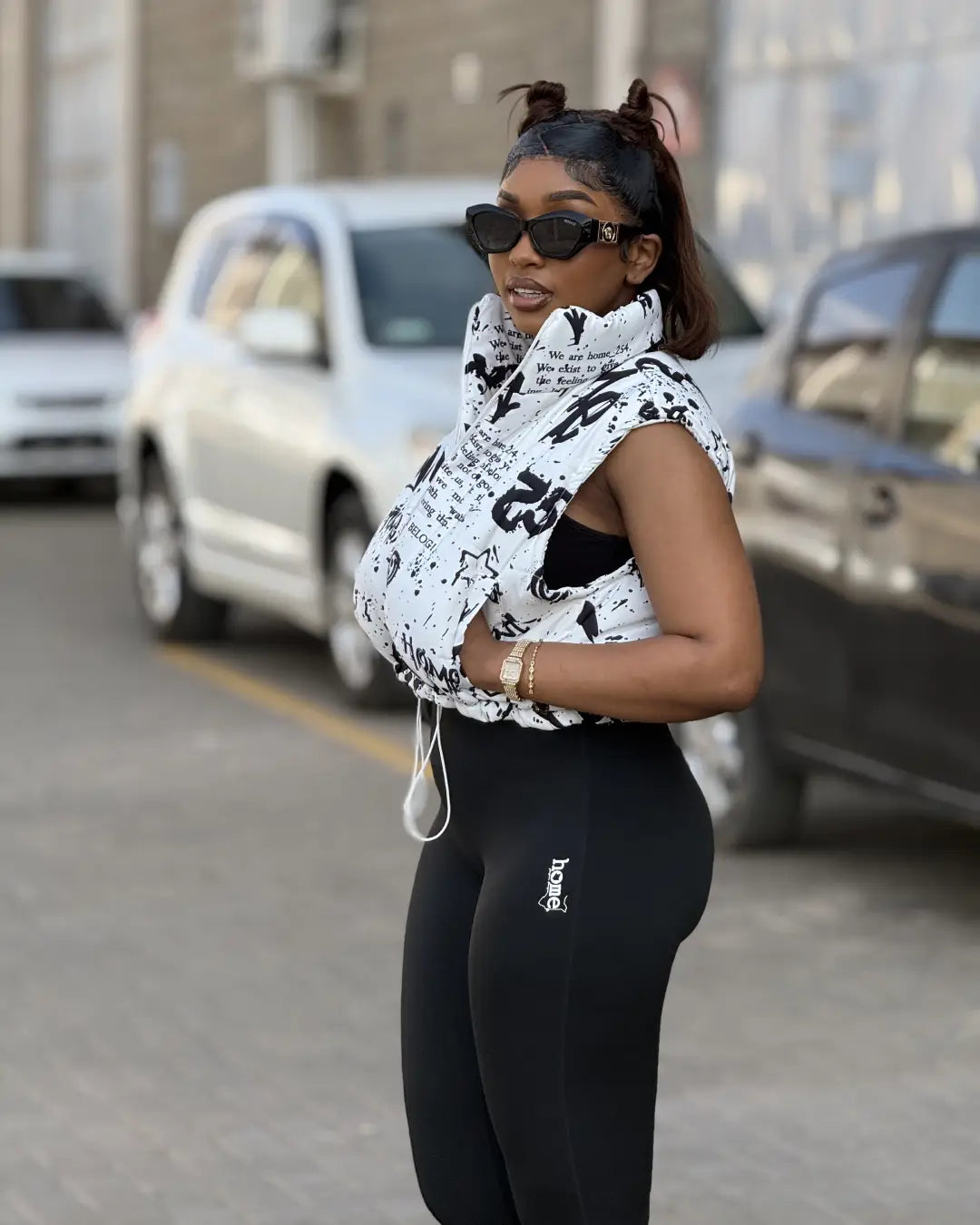 Ink Riot Cropped Luna Jacket - White