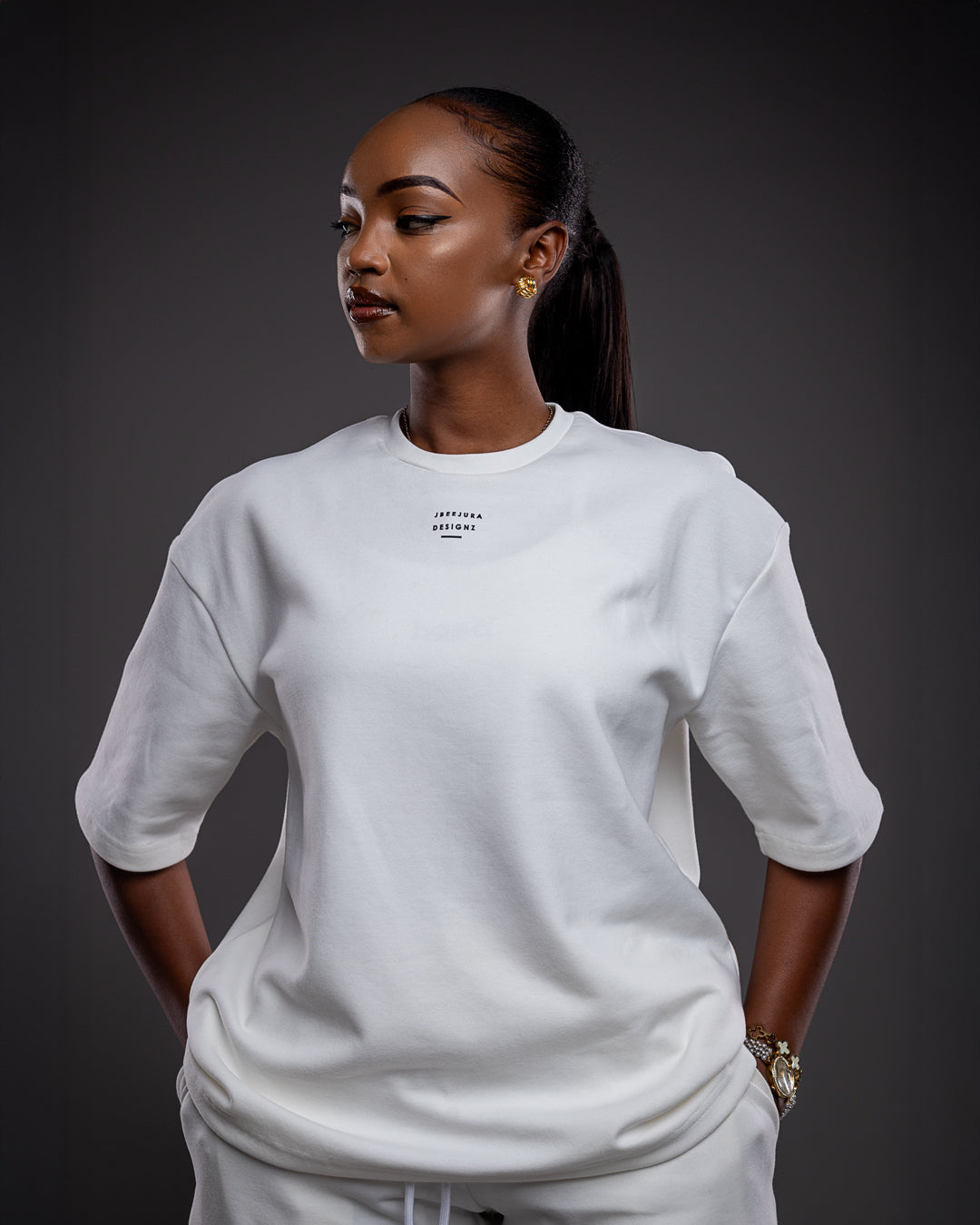 Serene Drop Shoulder Tee - White