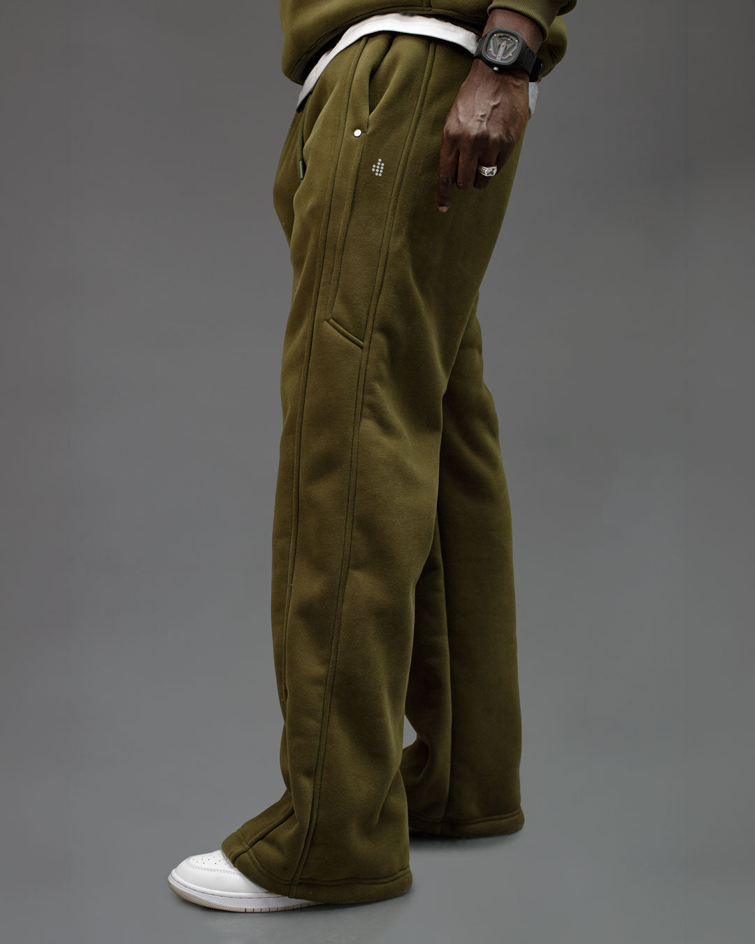 LÛME Mens Cosy Pant – Army Green