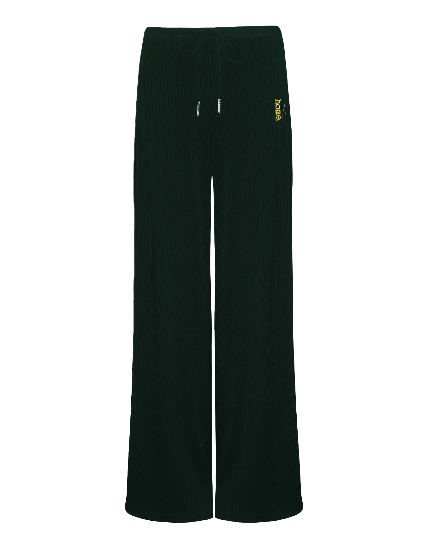 Womens Ribbed Cosy Pants - Forest Green
