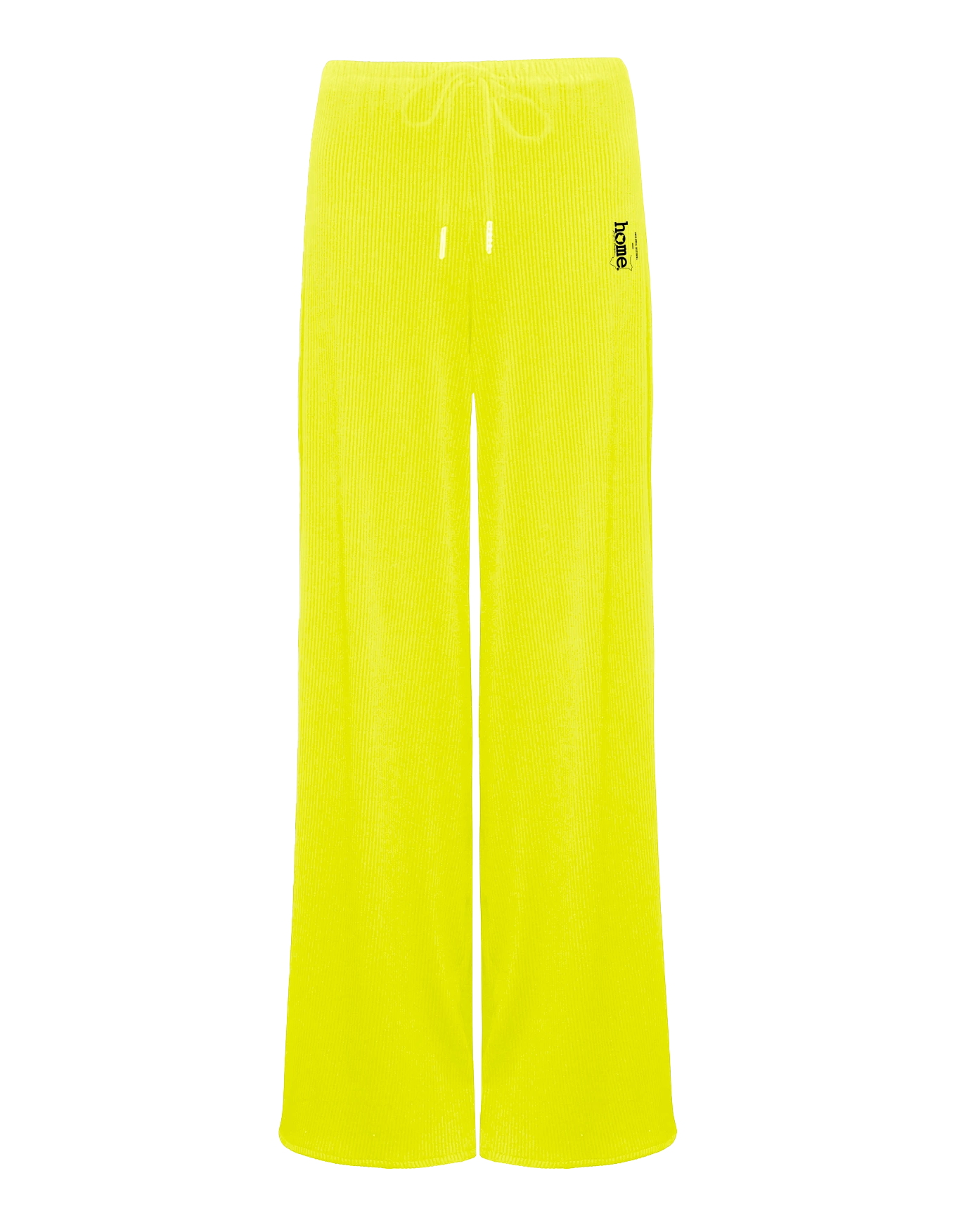 Womens Ribbed Cosy Pants - Lime Green