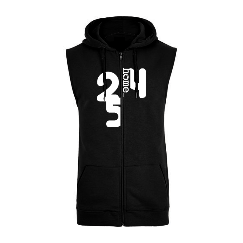 Sleeveless Hoodie - Black (Mid Heavy Fabric)