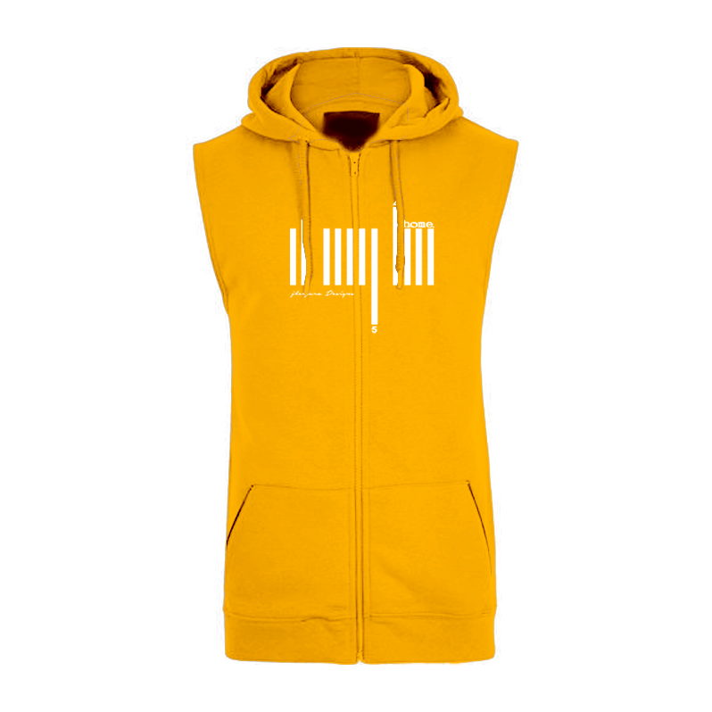 Sleeveless Hoodie - Mustard Yellow (Heavy Fabric)