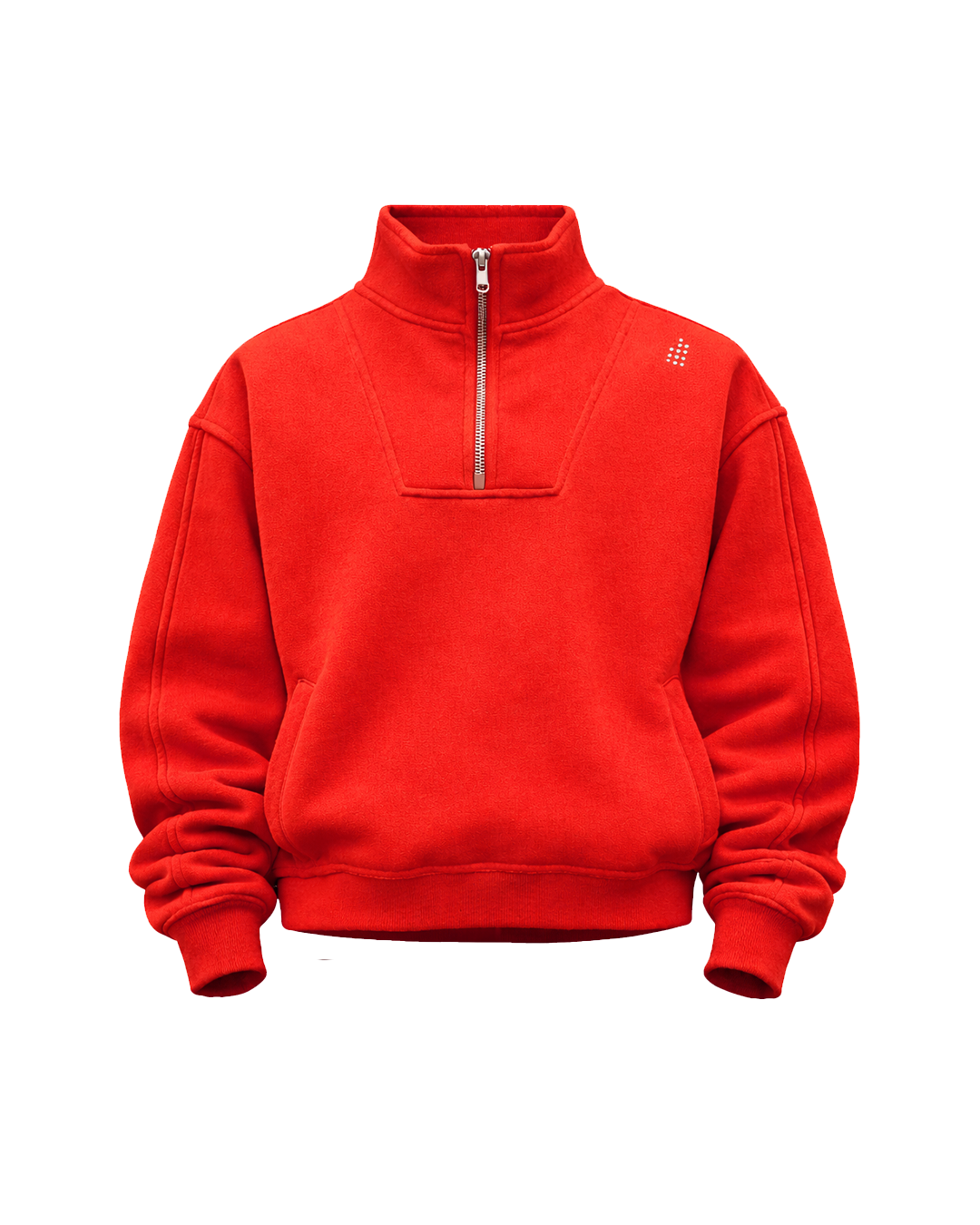 LÛME Men’s Quarter Zip Sweater – Blood Orange