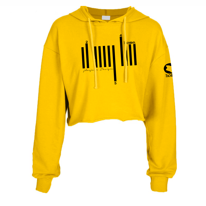 Cropped Hoodie - Mustard Yellow (Heavy Fabric)
