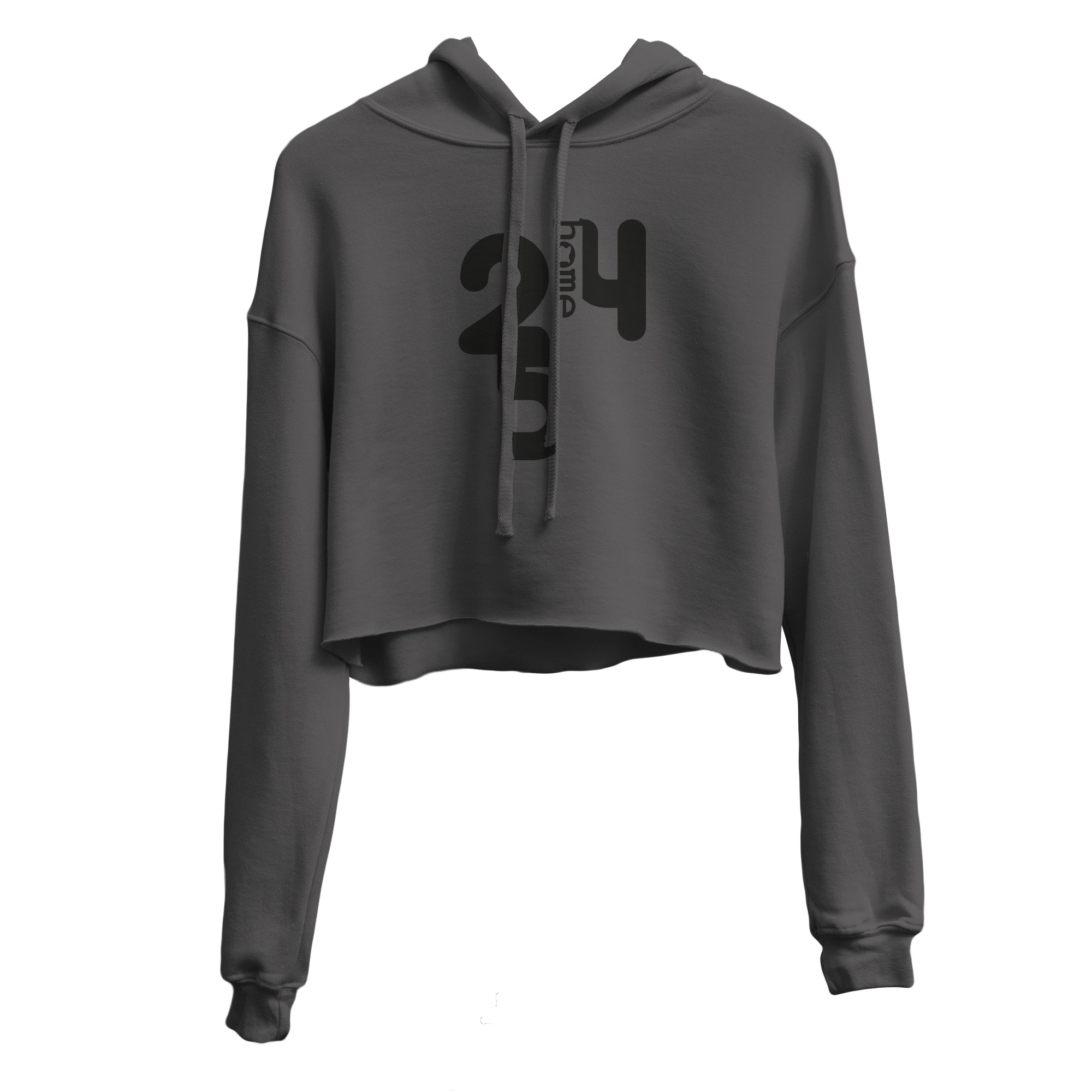 JBEEJURA DESINGZ | home_254 Dark Grey Cropped Hoodie with black the 254 logo