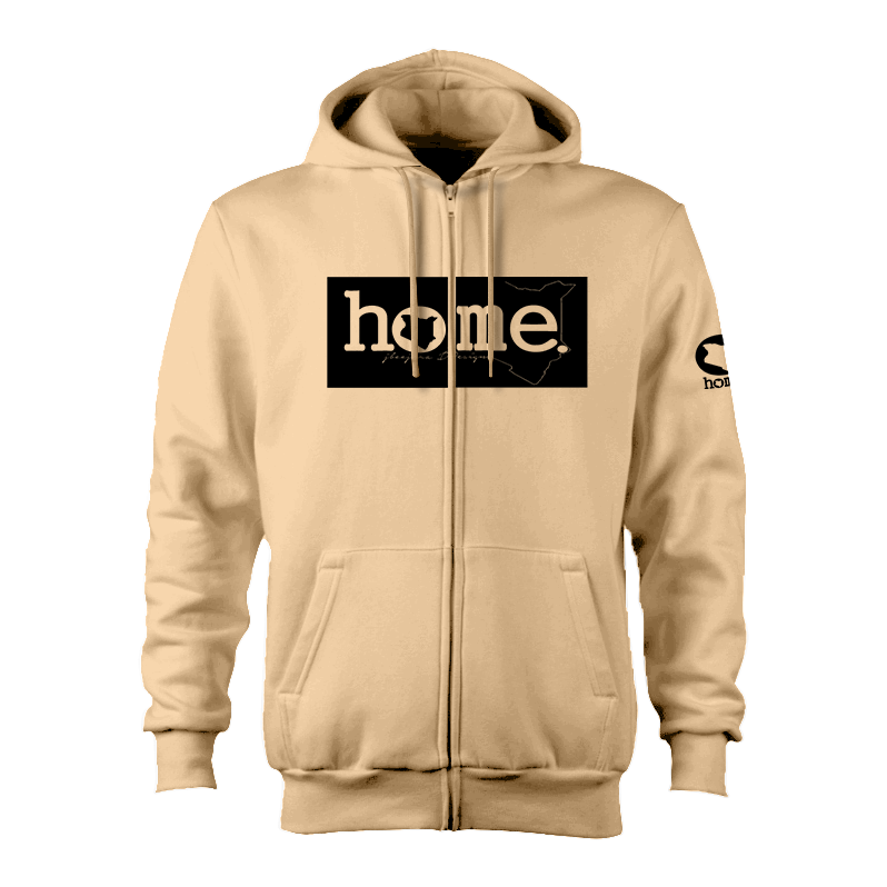 Kids Zip-Up Hoodie - Light Brown (Heavy Fabric)