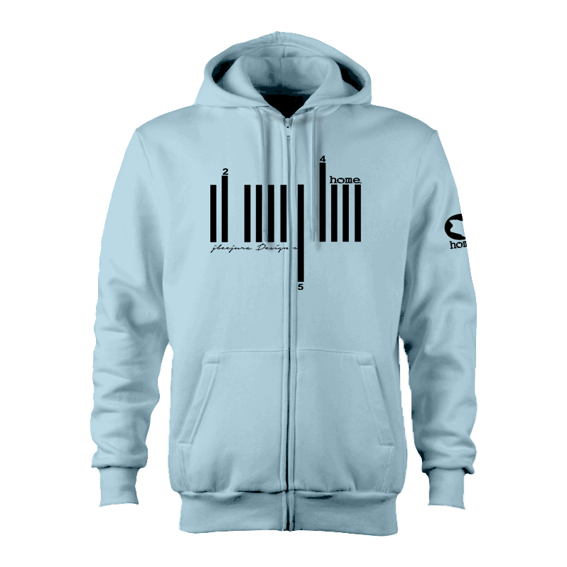 Kids Zip-Up Hoodie - Sky Blue (Heavy Fabric)