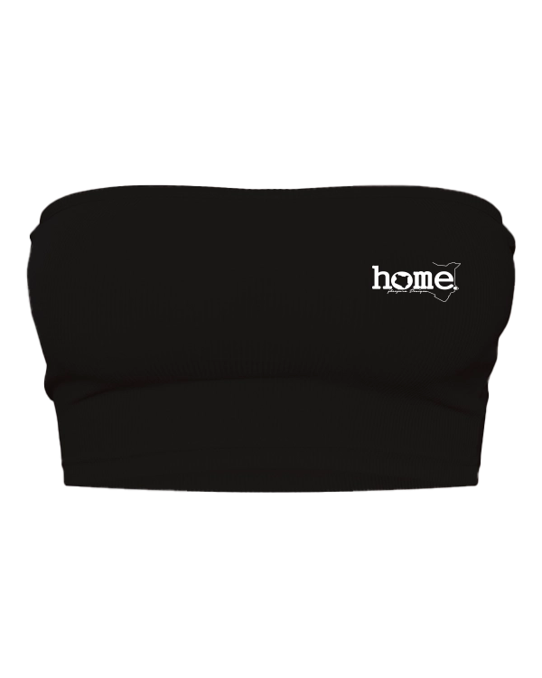 RIBBED BANDEAU - BLACK
