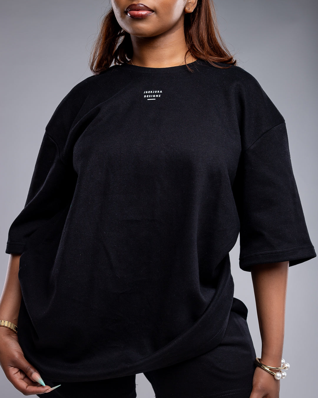 Serene Drop Shoulder Tee - Black