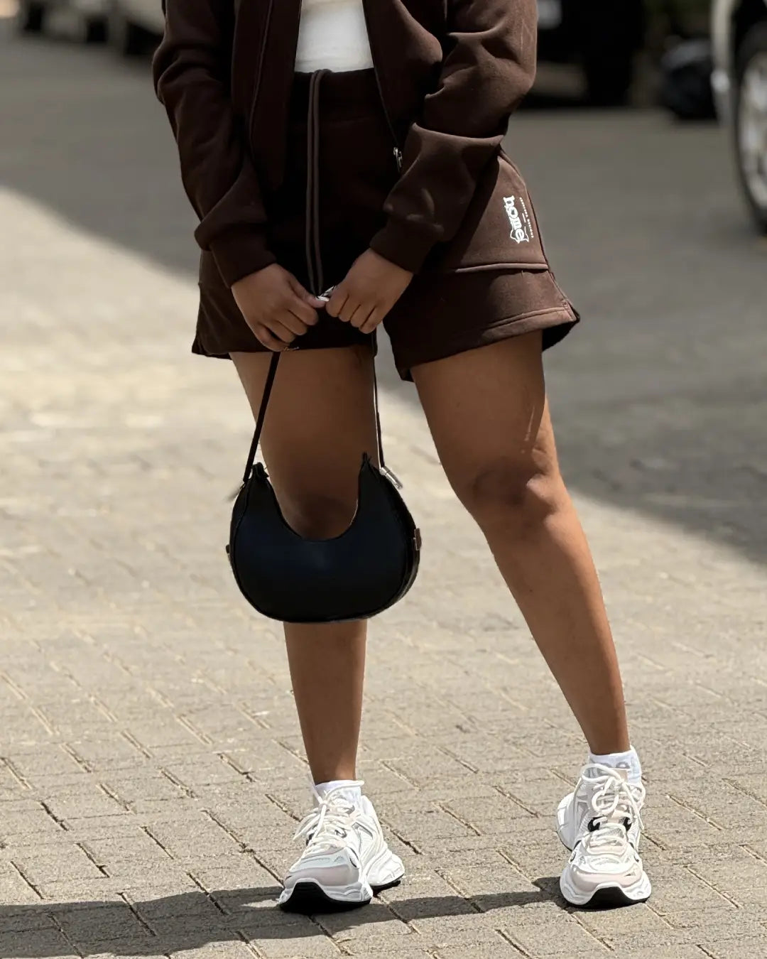 Espresso Kami Jacket + Cora Shorts Matching Set (Nuvetra Fabric)