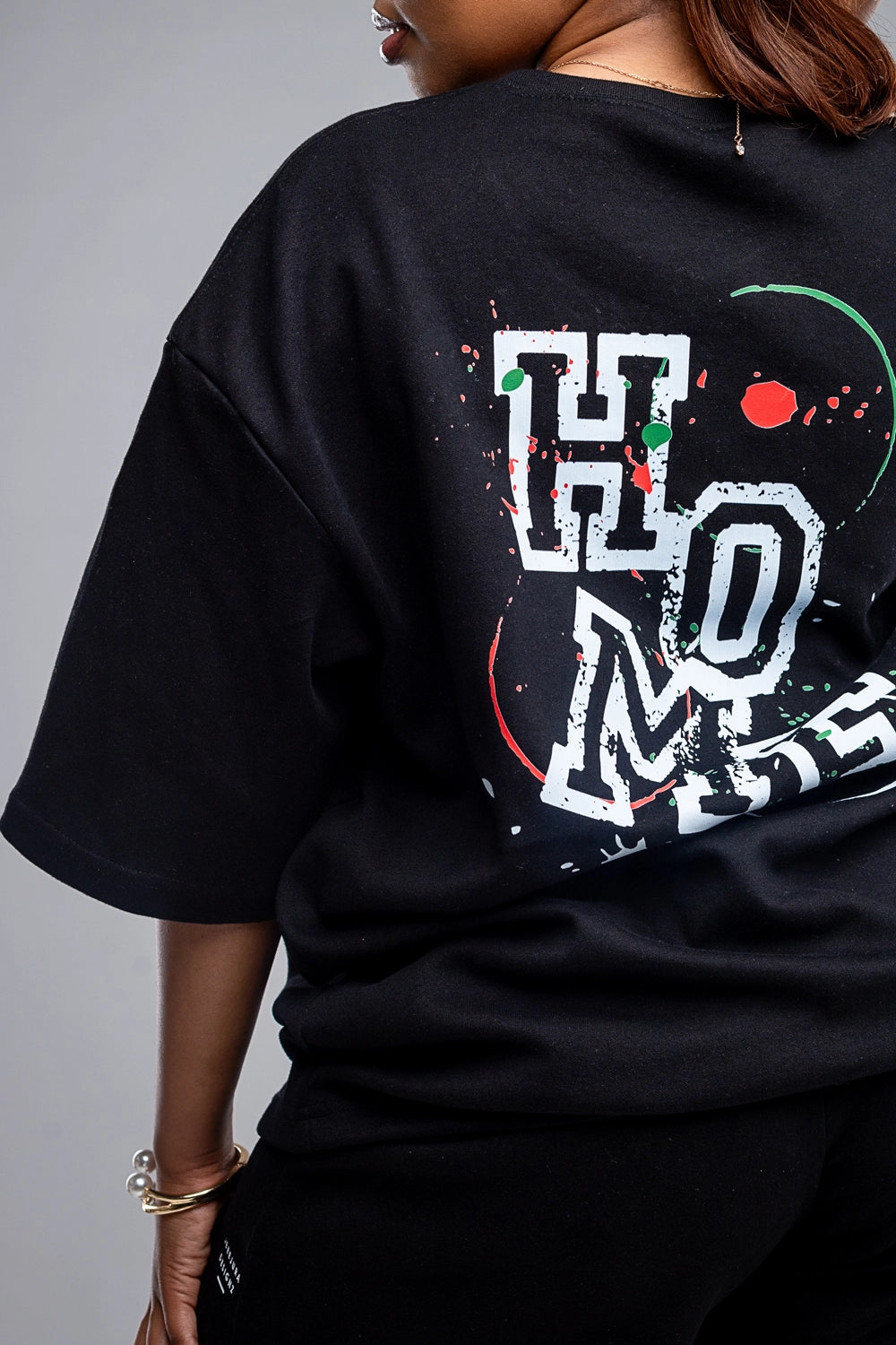 Serene Drop Shoulder Tee - Black