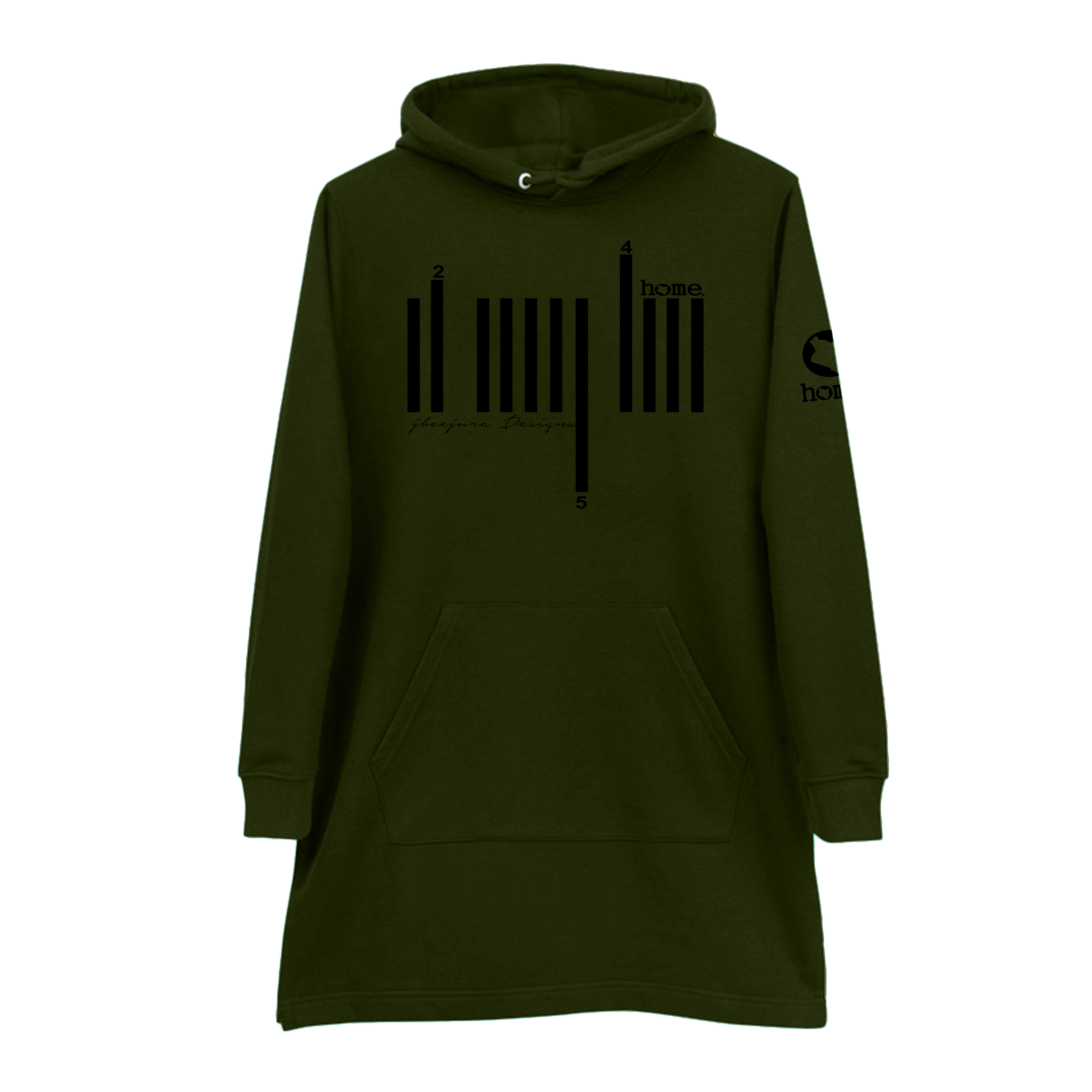 Hoodie Dress - Rich Green (Nuvetra Fabric)