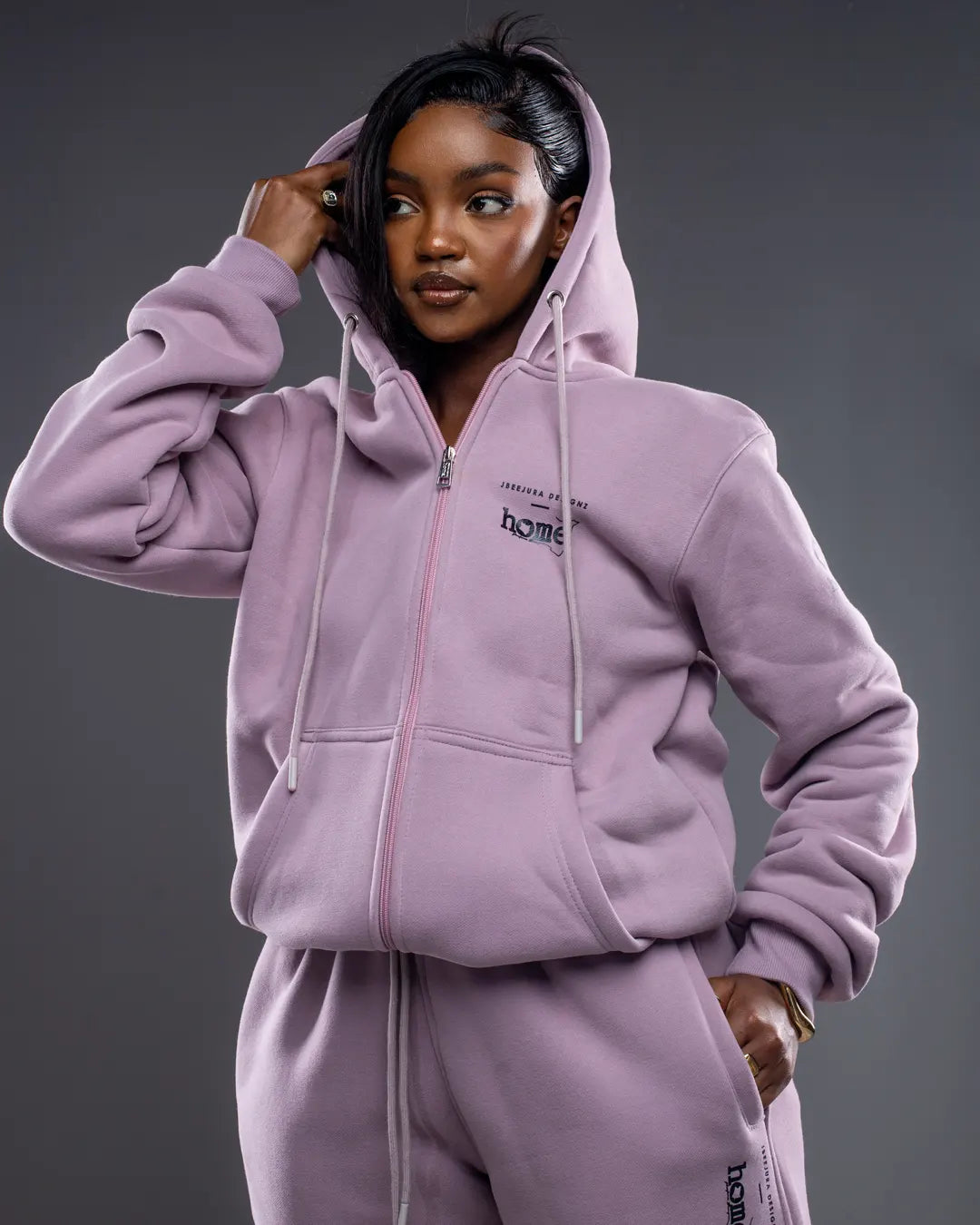 Zip-up Hoodie - Lavender (Heavy Fabric)