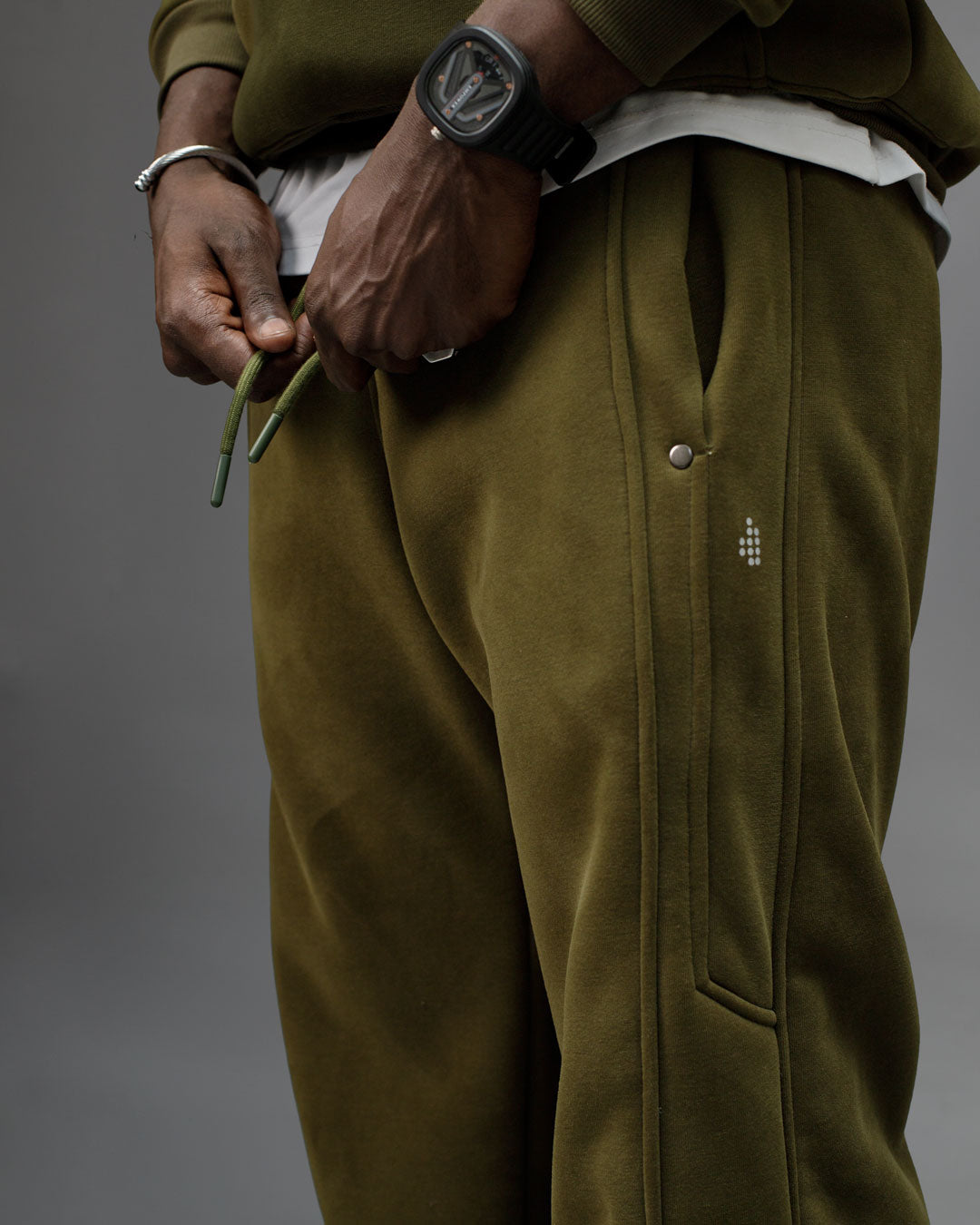 LÛME Mens Cosy Pant – Army Green