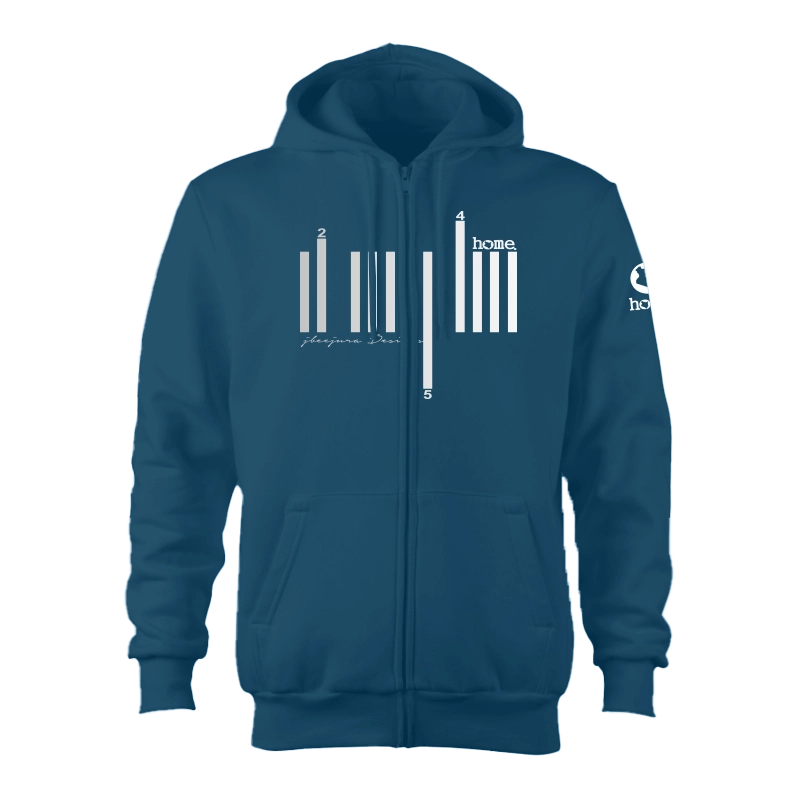 Zip-Up Hoodie - Teal Blue (Heavy Fabric)