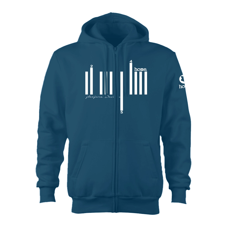 Zip-Up Hoodie - Teal Blue (Heavy Fabric)