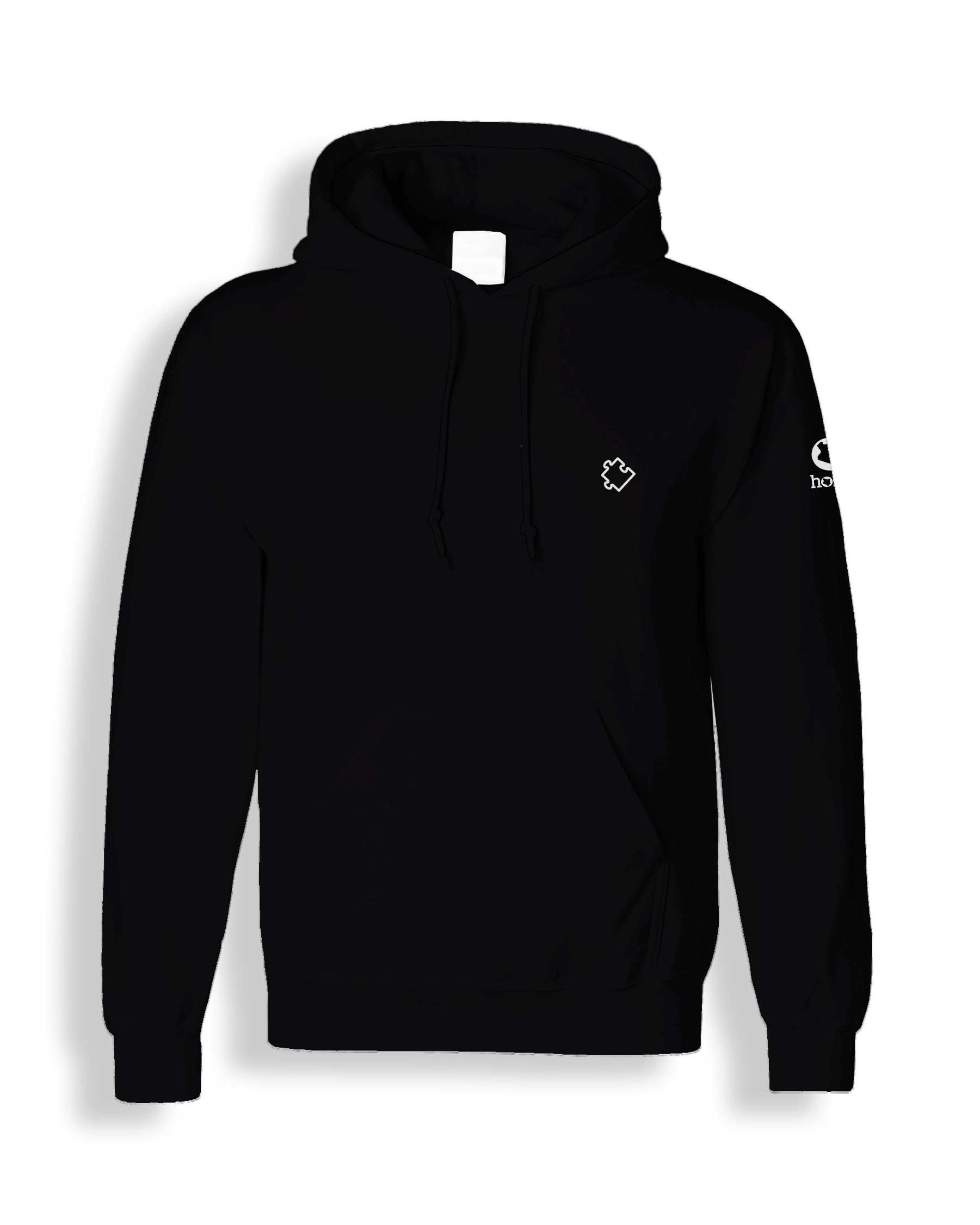 The Puzzle Piece Hoodie - Black