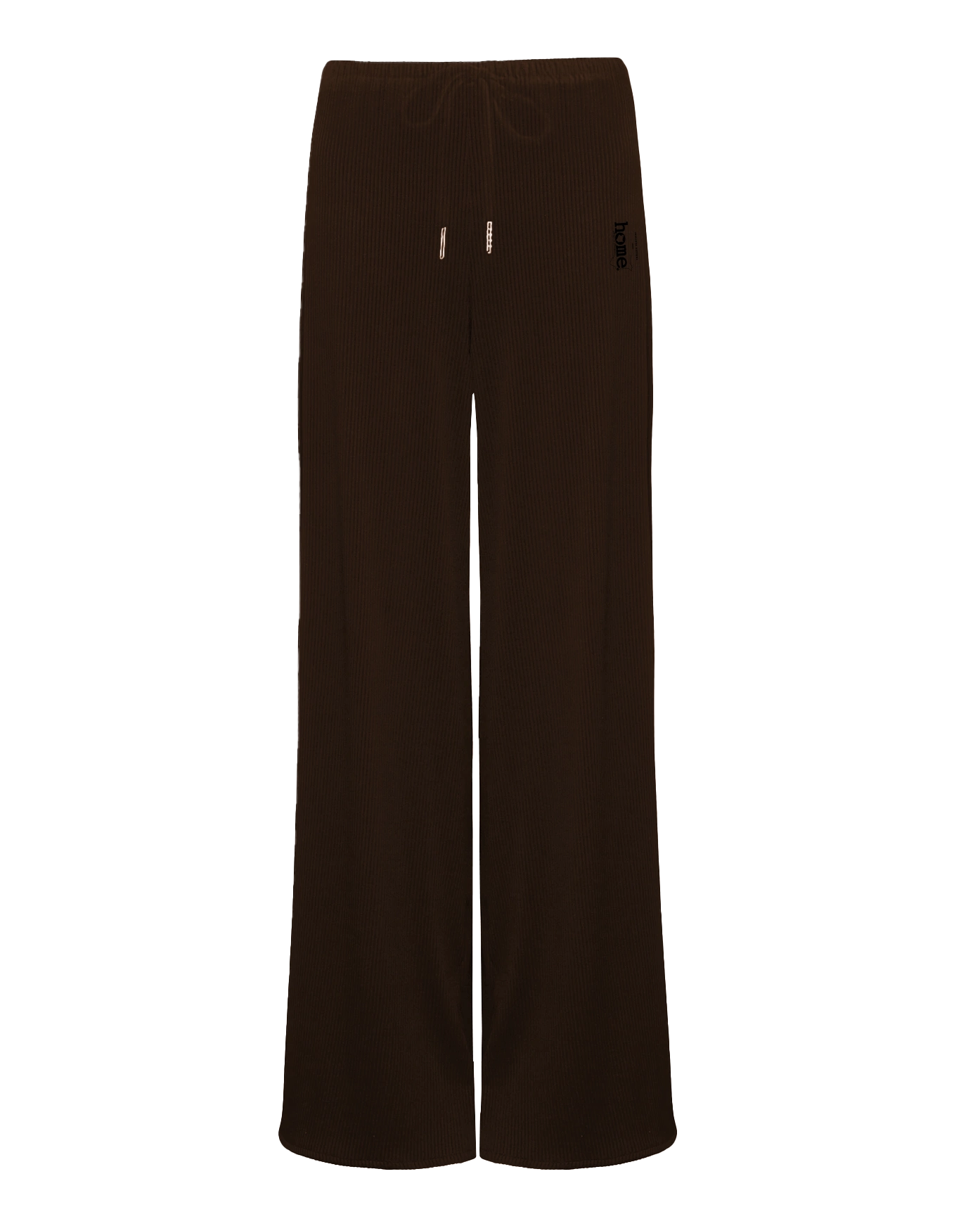 Womens Ribbed Cosy Pants - Dark Brown
