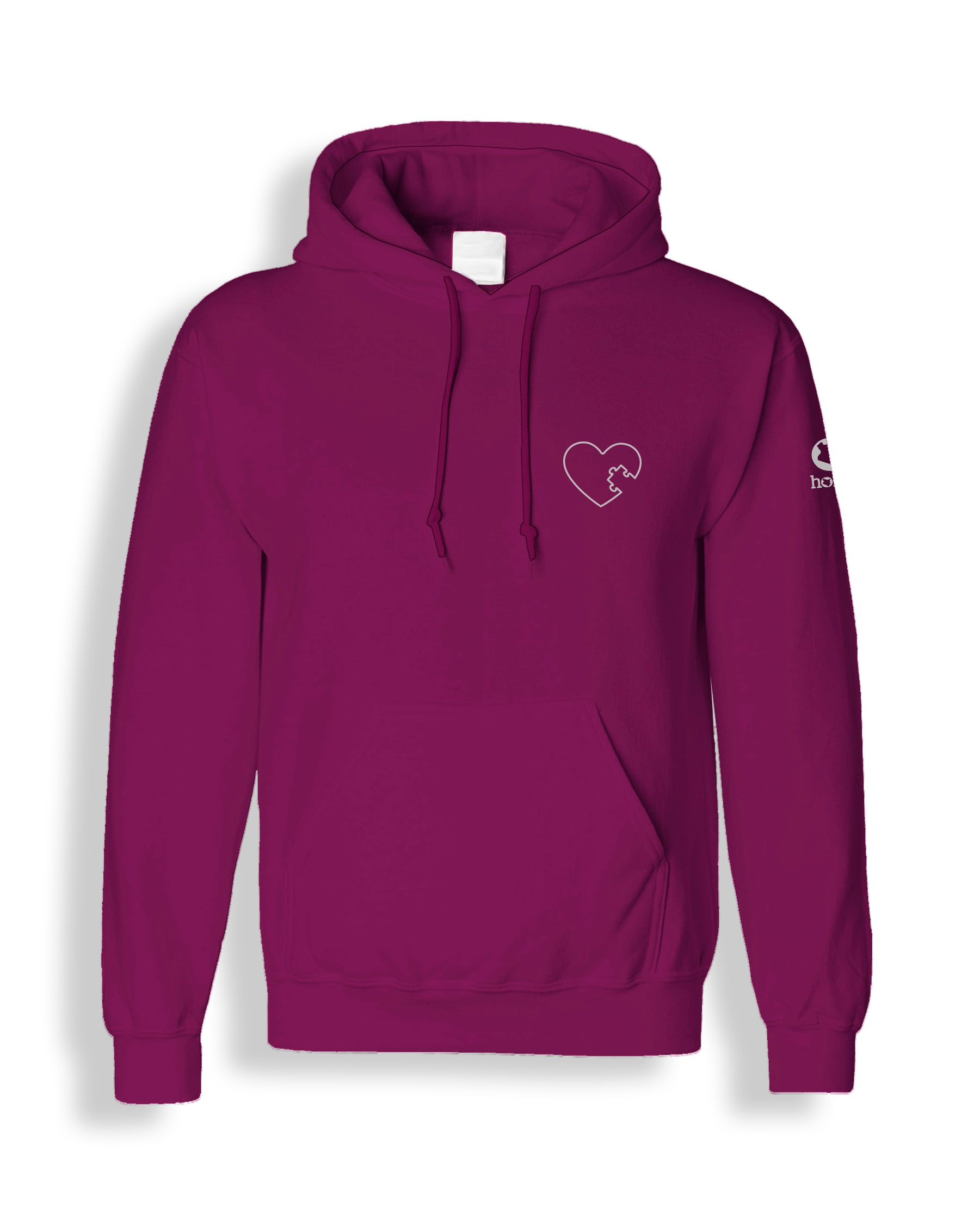 The Heart Piece Hoodie - Fuchsia (Heavy Fabric)