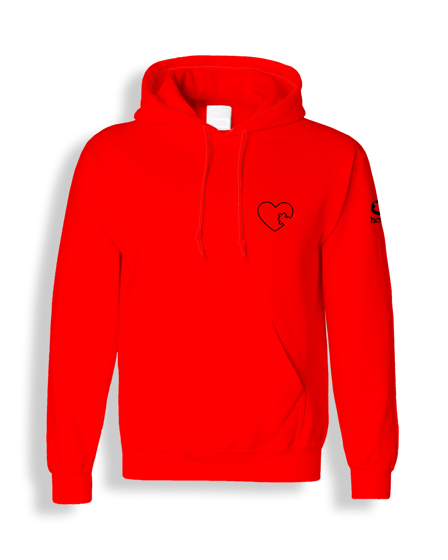 The Heart Piece Hoodie - Red (Mid Heavy Fabric)