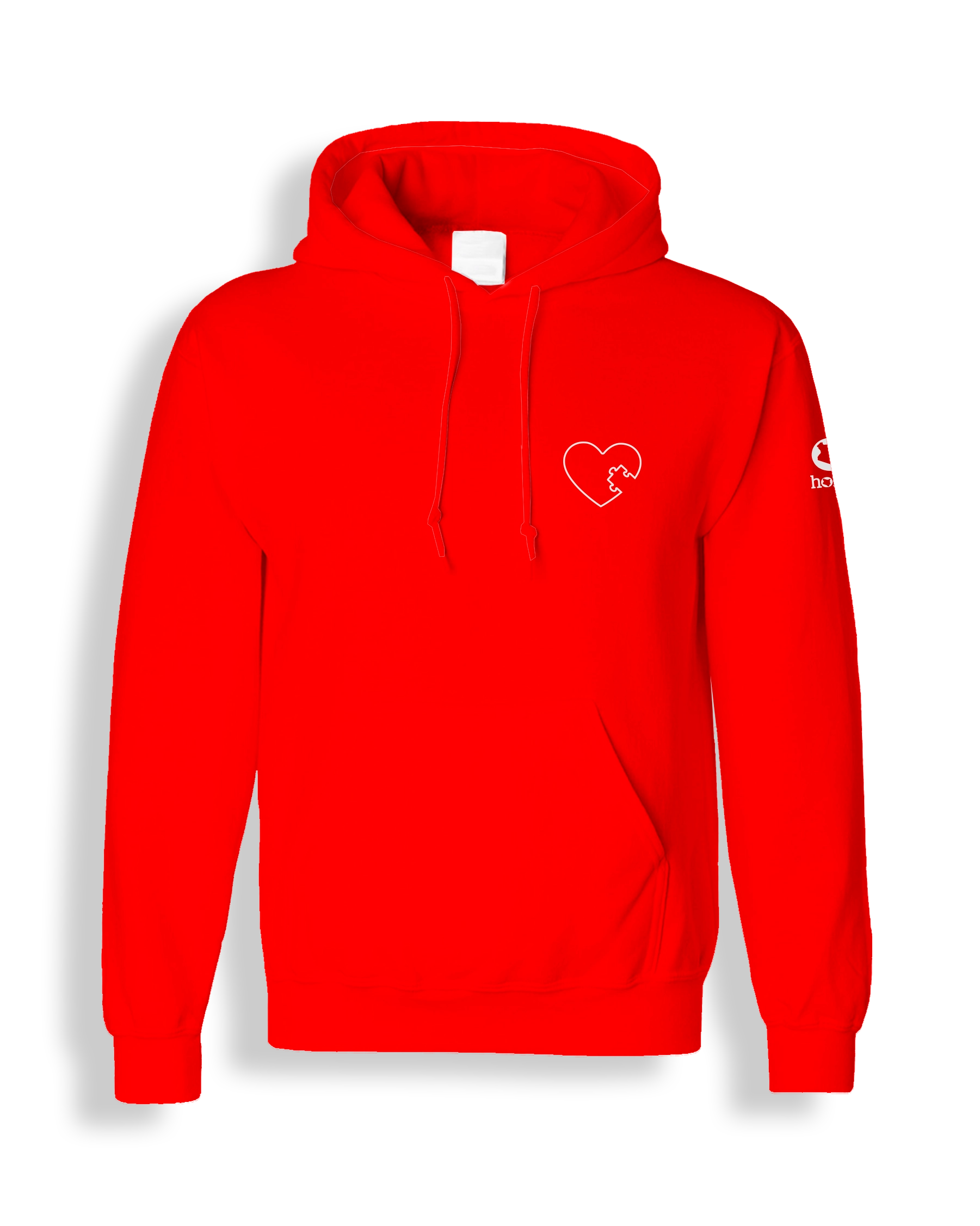 The Heart Piece Hoodie - Red (Mid Heavy Fabric)