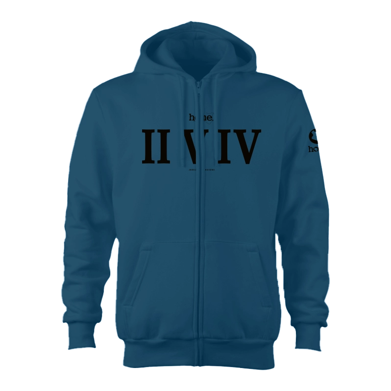 Zip-Up Hoodie - Teal Blue (Heavy Fabric)