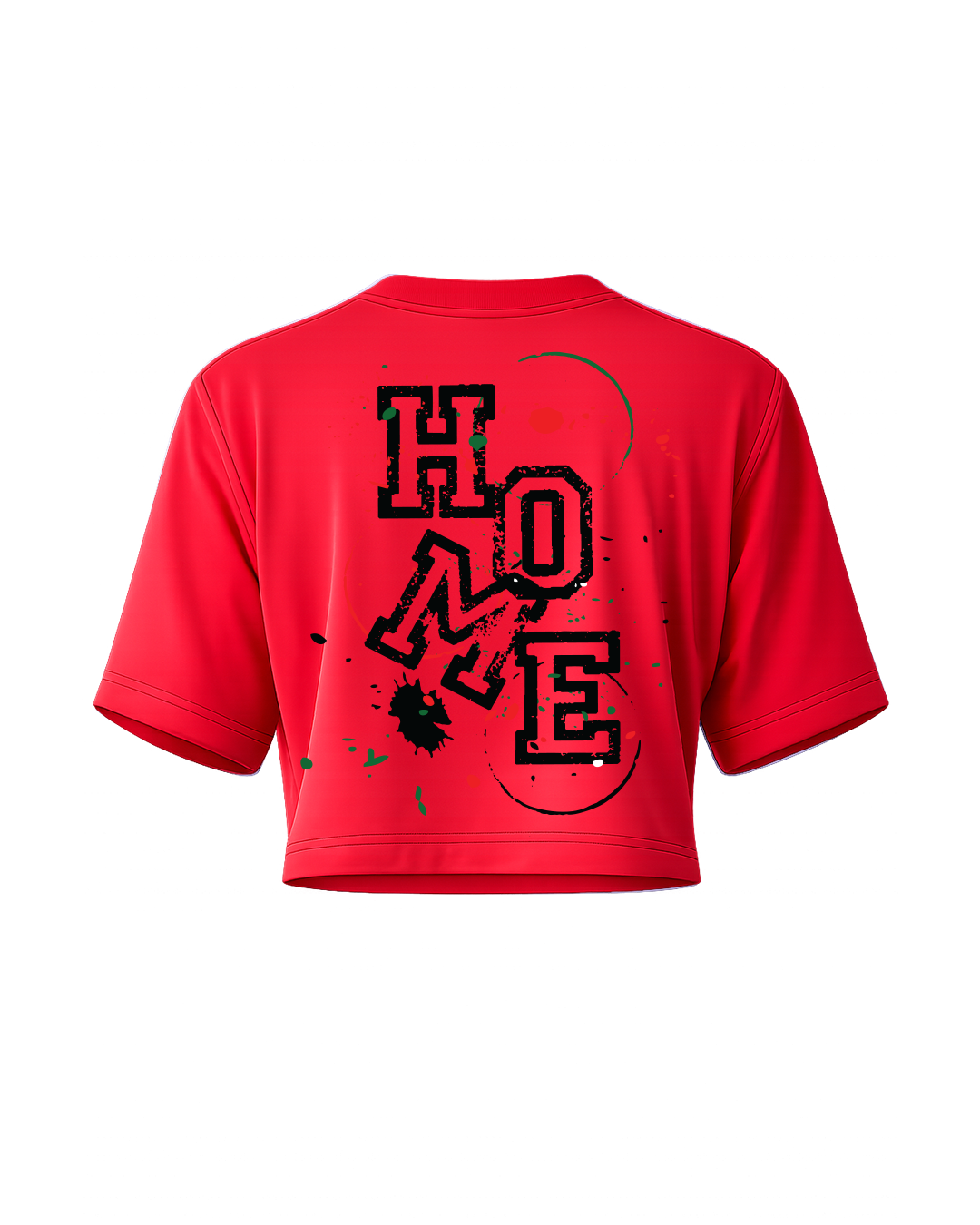 Serene Cropped Tee – Red