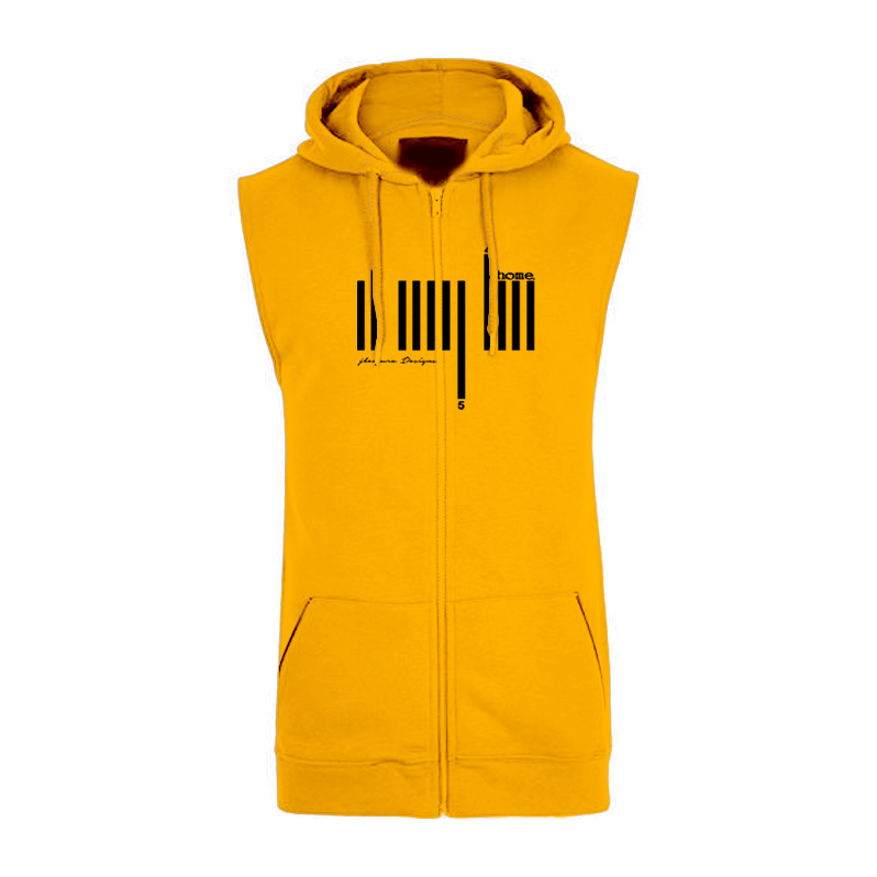 Sleeveless Hoodie - Mustard Yellow (Heavy Fabric)
