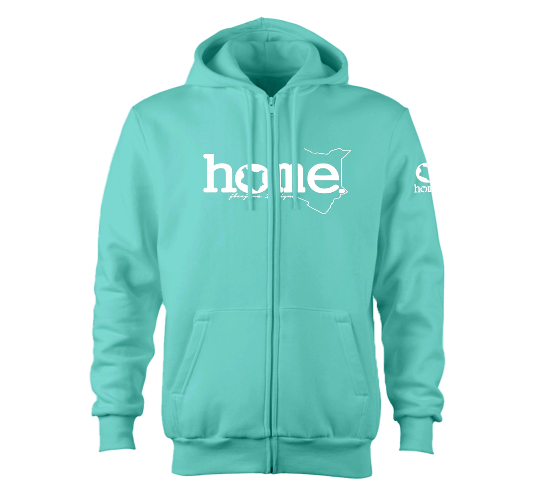 Zip-up Hoodie - turquoise green  (Heavy Fabric)