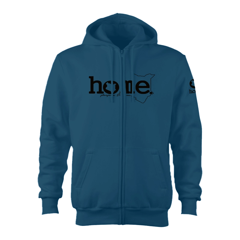 Zip-Up Hoodie - Teal Blue (Heavy Fabric)