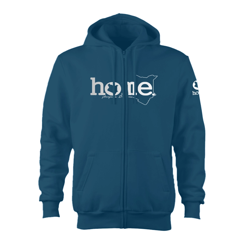 Zip-Up Hoodie - Teal Blue (Heavy Fabric)