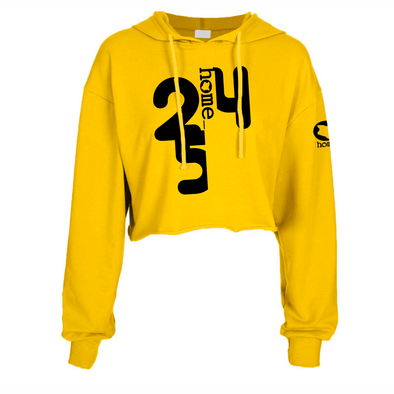 Cropped Hoodie - Mustard Yellow (Heavy Fabric)