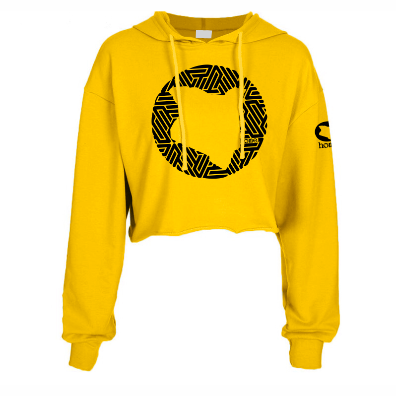 Cropped Hoodie - Mustard Yellow (Heavy Fabric)