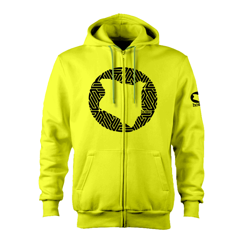 Zip-up Hoodie - Lime Green (Heavy Fabric)