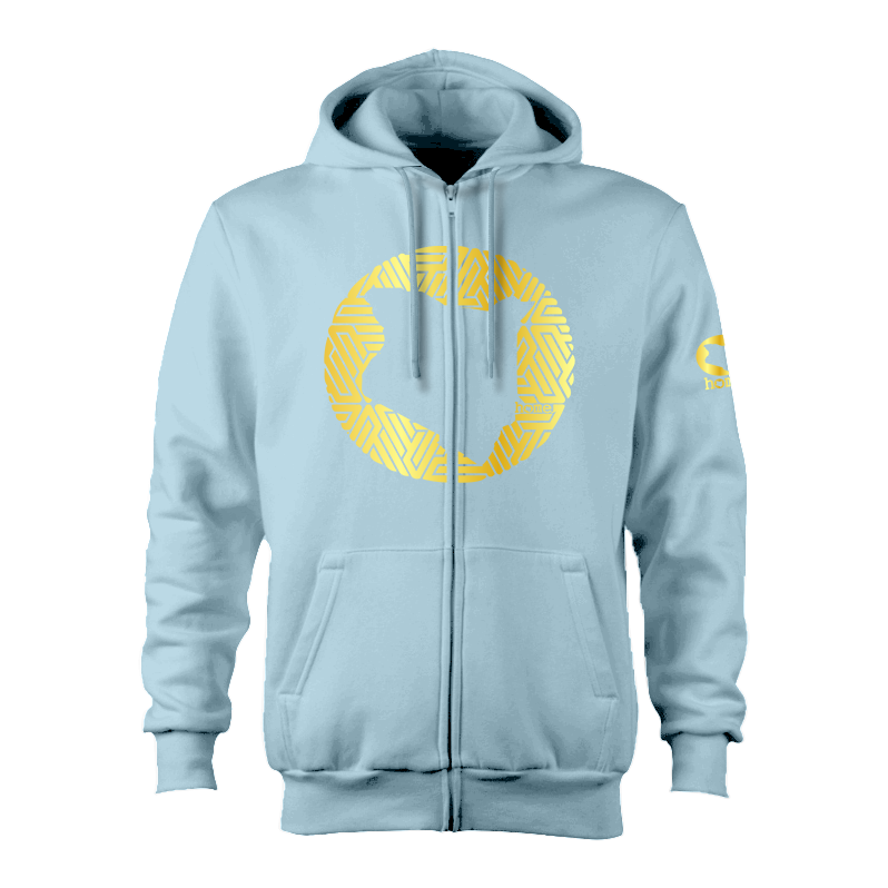 Zip-up Hoodie  - Sky Blue (Heavy Fabric)