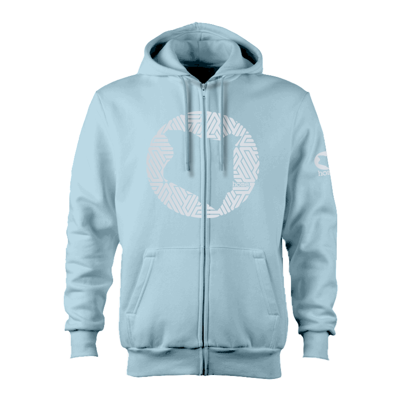 Zip-up Hoodie  - Sky Blue (Heavy Fabric)