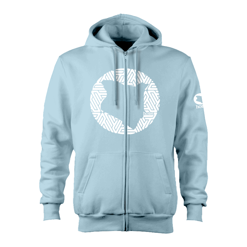 Zip-up Hoodie  - Sky Blue (Heavy Fabric)