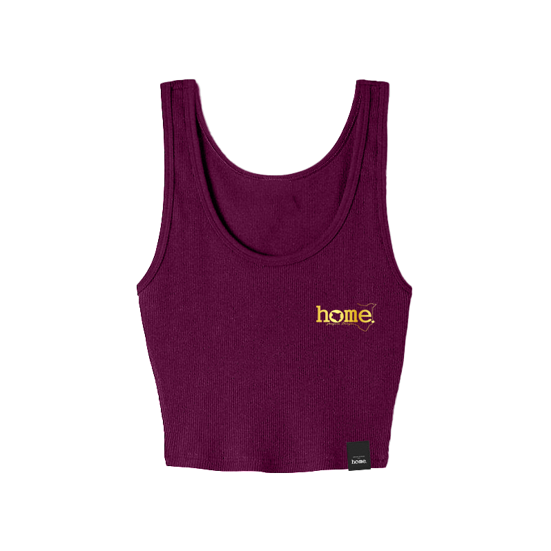 home_254 FUCHSIA MUSHIE VEST TOP WITH A GOLD 3D WORDS PRINT
