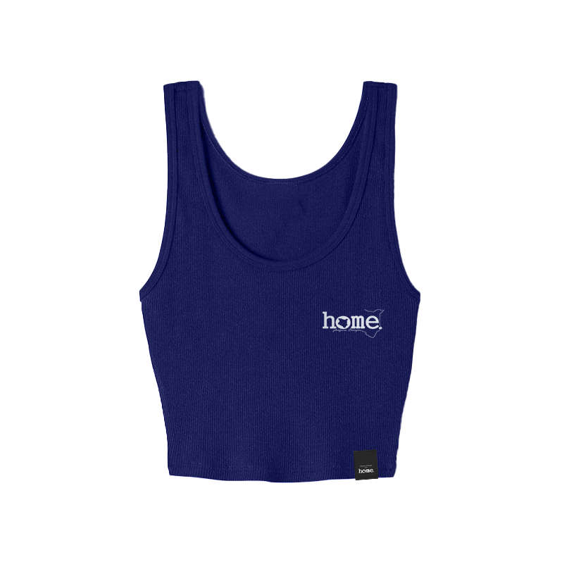 home_254 ROYAL BLUE MUSHIE VEST TOP WITH A SILVER 3D WORDS PRINT 