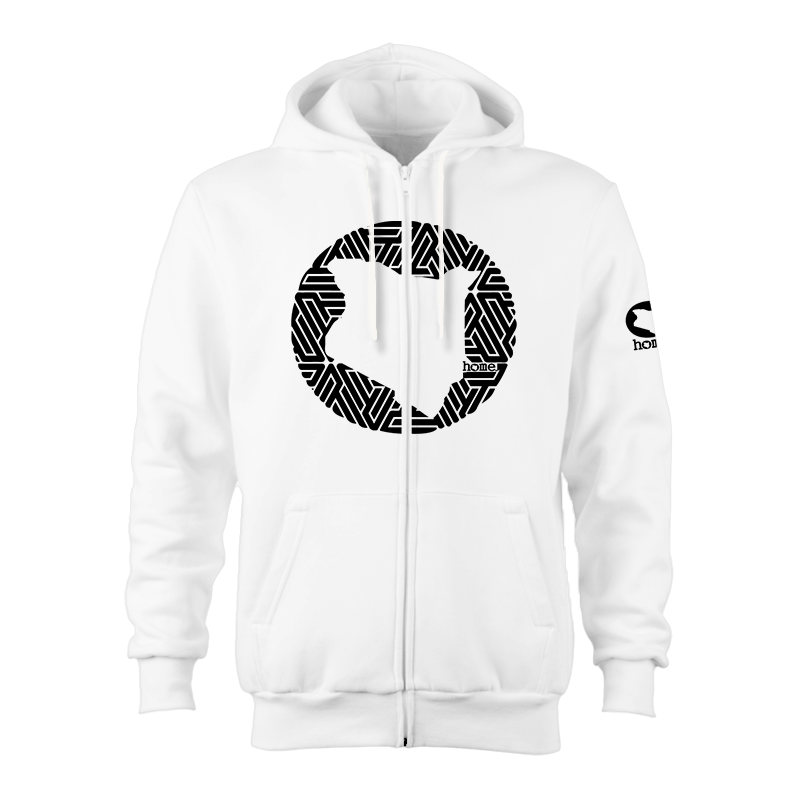 Zip-up Hoodie  - White (Mid Heavy Fabric)