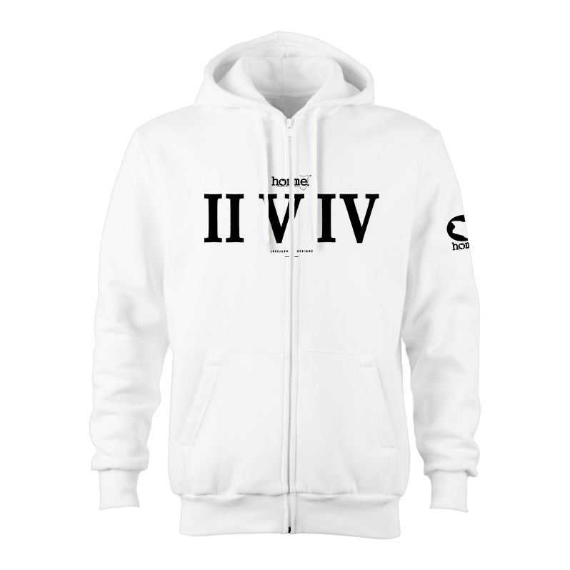 Zip-up Hoodie  - White (Mid Heavy Fabric)